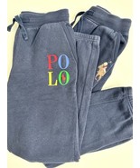 2 Pairs POLO Ralph Lauren Boy Fleece Lined Sweat Pants Navy M (10-12) Bear - $23.52