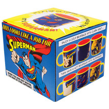 DC Comics Job For Superman Comic Art Disappearing 14 oz Ceramic Coffee M... - £7.04 GBP