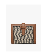Bessie Canvas Wallet with Slip Closure Brown Black Arrowhead - $34.27 CAD