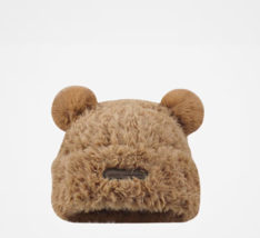 kawaii plush Bear warm hat, Cute winter pompom hat, gift for her - £30.35 GBP