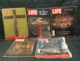 Lot 5 Life Magazine Pope VI America The Bible Pope John XXIII Funeral 1958 etc - £21.37 GBP