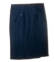 Vtg Y2K B Wear Black Skirt Juniors Size 3 Button Detail Back Pleats Flare - £9.49 GBP