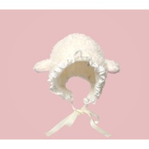 Kawaii Sheep design Beanie, Fluffy Sheep lamb ear winter hat, plush animal ear  - £120.75 GBP