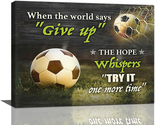 Soccer Wall Art Soccer Inspirational Canvas Wall Decor Motivational Quot... - $38.16