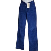 GUESS JEANS Pants Sueded Cotton Jeans Cobalt Blue Size 29 New Vintage - £98.66 GBP