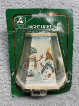 Christmas House Night  Light  with light Bulb Snowman Tassel Trim Vintage - £6.69 GBP