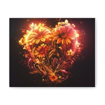 Heart/Flowers Canvas Gallery Wraps - £24.13 GBP