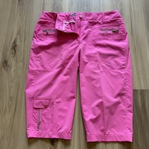 Jamie Sadock Bermuda Capri Golf Tennis Pickleball Pink Zippered Pockets ... - $31.92 CAD