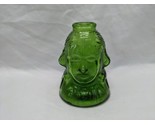 Vintage Wheaton N J George Washington Green Glass Bottle 2 1/2&quot; X 3 1/2&quot; - £18.57 GBP