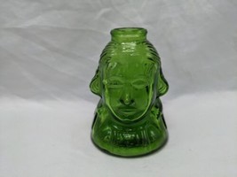 Vintage Wheaton N J George Washington Green Glass Bottle 2 1/2&quot; X 3 1/2&quot; - £18.78 GBP