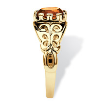 PalmBeach Jewelry Gold-Plated Silver Birthstone Ring-November-Citrine - £31.33 GBP