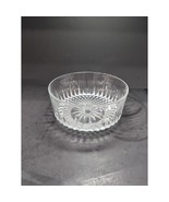 Vintage Arcoroc Serving Bowl, Diamond Cut Crystal Glass, Starburst Desig... - $27.15 CAD