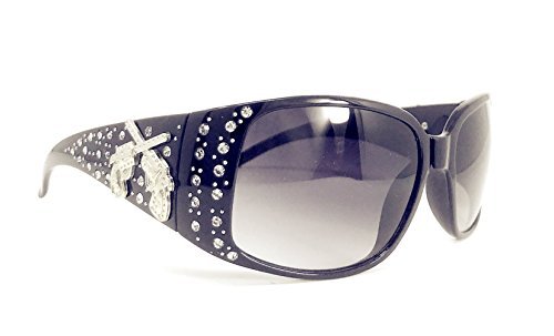Texas West Womens Rhinestone UV 400 Crossed Pistols Concho Sunglasses In... - $23.99