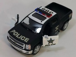 1:46 Chevy 2014 Chevrolet Silverado Police Truck Diecast Model 5&quot; New Fa... - $21.99