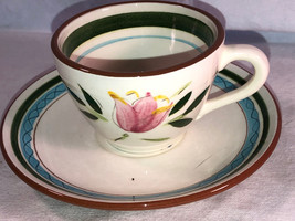 4 Stangl Country Garden  Mint 2.5 Inch High Tea Cups &amp; Saucers - £19.97 GBP