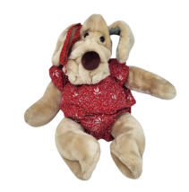 Vintage Heritage Tan Wrinkles Ganz Bros Stuffed Animal Plush Red Hand Puppet - £43.98 GBP
