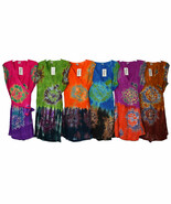 Wrap Dress Tunic Tie Dye Tunic Sleeveless Multi Color PLUS Size OSFM M -1X - $25.13