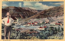Death Valley Scotty Unposted Postcard Vintage Antique Death Valley California - £11.86 GBP