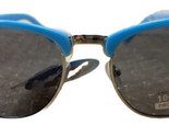 Classic Sunglasses Blue and Silver Frame Fashion Gray Lens - £7.24 GBP