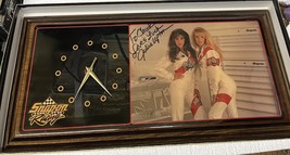 VINTAGE WOOD SNAP-ON PINUP WALL CLOCK Julie Upton Michelle Signed New Op... - $395.99