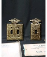 Mid Century AMERICAN EAGLE Double &amp; Single Switch Plate Embossed NEW OLD... - €24,32 EUR