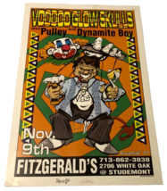 Voodoo Glow Skulls Fitzgerald&#39;s Houston Tx &#39;01 Handbill Signed 2/25 Vintage Punk - £135.76 GBP