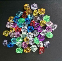 200Pcs/bag 11*14mm Aquarium Acrylic Stones Crystal Ice Cubes Decor Vase Filler - £6.62 GBP