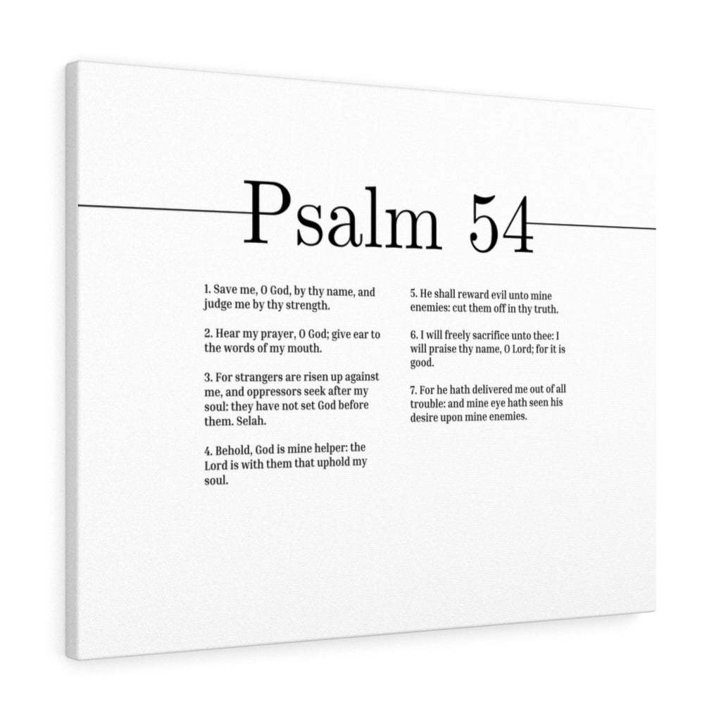 Primary image for  Psalm 54 Save Me O God Bible Chapter Canvas Christian Wall Art 