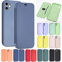 For iPhone 12 Pro Max 11 XR X 8 7 Flip Liquid Silicone Wallet Leather Case Cover - £45.06 GBP