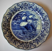 Antique Porcelain Decorative Plate Delft Holland 34 cm. - £41.66 GBP