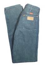 VTG 80s-90s Wrangler Women Cowboy Teal USA Jeans 7x32 (Actual 29inx32) Straight - £37.99 GBP