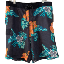 Tropical Swim Trunks Size L (36/38) Pockets Brief Lining Drawstring Floral NWT - £14.78 GBP