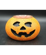 Jack O&#39; Lantern Pumpkin Ceramic Votive Halloween Decor Small - £7.03 GBP