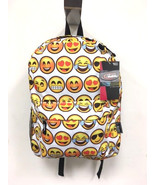 Emoji Backpack White School Pack Bag Back Pack Shoulder Smile Face Smile... - $21.50 CAD