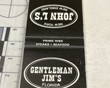 Matchbook Cover  Gentleman Jim’s  Florida - New York - New England  gmg ... - $12.38