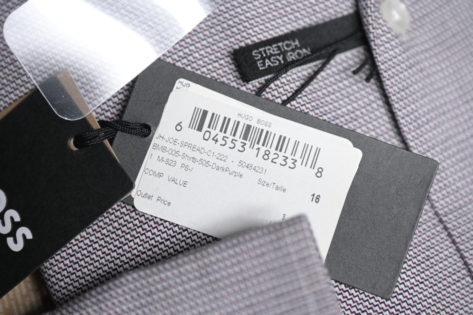 Hugo Boss Herren Joe Spread Easy Iron Regular Fit Stretch Baumwoll Hemd 44 17,5 Item image 8