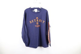 Vtg Adidas Mens XL Faded Spell Out Detroit Tigers Baseball Long Sleeve T-Shirt - £35.57 GBP
