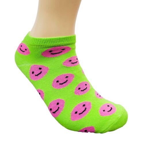 Fun Happy Face Patterned Ankle Socks (Adult Medium) - $2.87