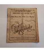 Vintage 1939 John Deere No. 999L Corn Planter Directions and Repair List - $38.49