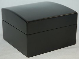 Tech Swiss One Slot Large Wooden BLACK MATTE Watch Holder Gray Interior Case Box - £10.99 GBP