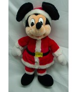 VINTAGE APPLAUSE Walt Disney MICKEY MOUSE SANTA CLAUS 17&quot; Plush STUFFED ... - £23.29 GBP