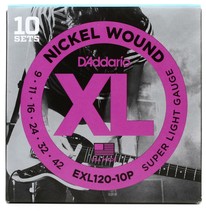 D&#39;Addario EXL120 Nickel Wound Electric Strings -.009-.042 Super Light 10... - $89.29
