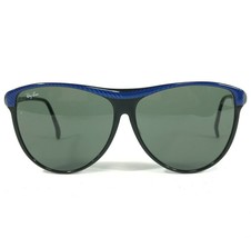 Vintage Bausch &amp; Lomb B&amp;L Ray-Ban Sunglasses Black Blue Iridescent Cat Eye W0349 - £149.47 GBP