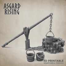 3D Printed Asgard Rising Crane Water Well 28 32 mm Wargaming DnD - $21.68+