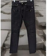 Argonaut Nation Jeans Black Denim Ribbed sz 32x32 Slim Straight - $19.79
