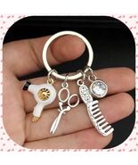 Hairdresser/Stylist Beauty WHITE With Jewel Keychain Absolutely a Perfec... - $8.00