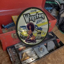 1989 Vintage Style Winston West Saugus Speedway Fantasy Porcelain Enamel Sign - $125.00