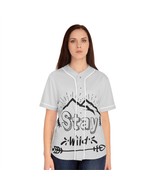 Women&#39;s All-Over-Print &quot;Stay Wild&quot; Baseball Jersey: Adventure-Inspired S... - £29.84 GBP