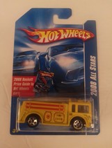 Hot Wheels 2008 #048 Yellow Fire Eater Fire Truck 5SP Malaysia Base All Star MOC - £9.47 GBP