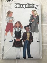 Simplicity 7060 Girl&#39;s pants skirt culottes jacket pattern size 3,4,5 Un... - £12.48 GBP